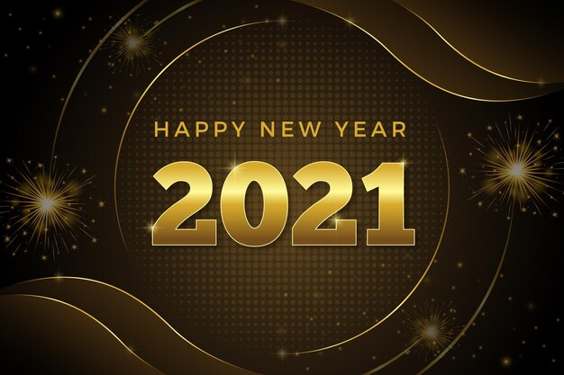 Golden new year 2021