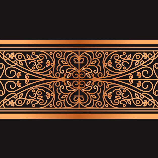 Golden ornamental border concept