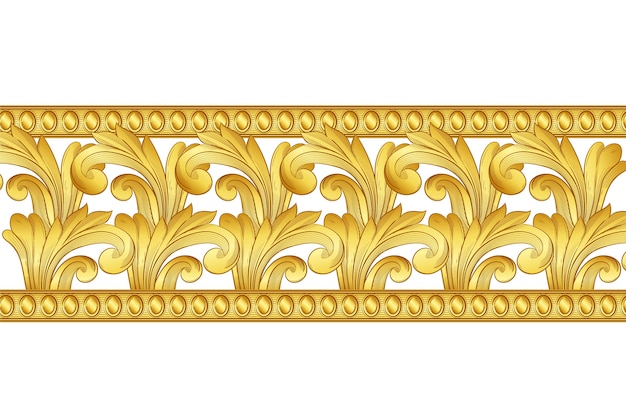 Free Vector golden ornamental border concept