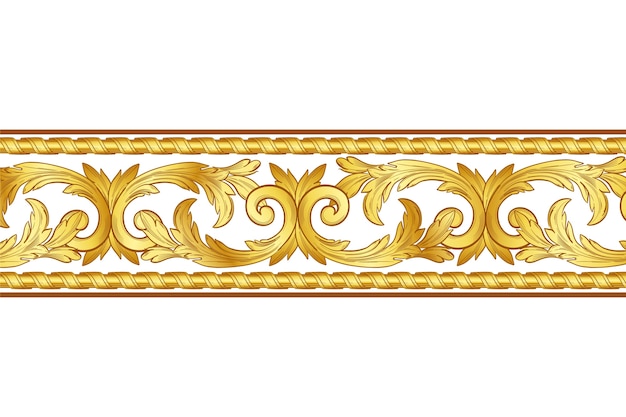 Free Vector golden ornamental border style