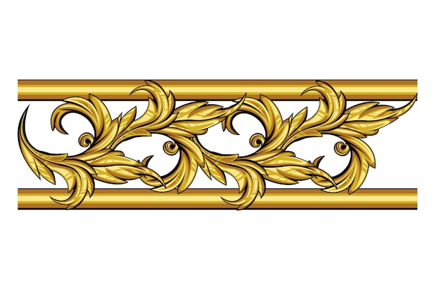 Free Vector golden ornamental border