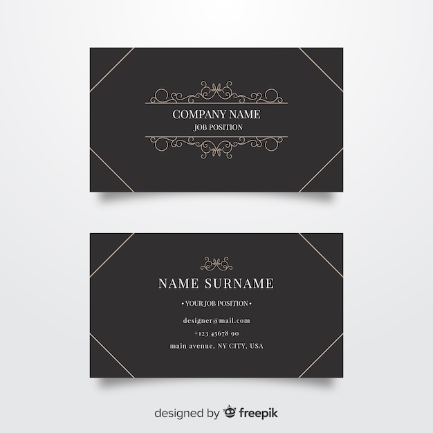 Free Vector golden ornamental business card template