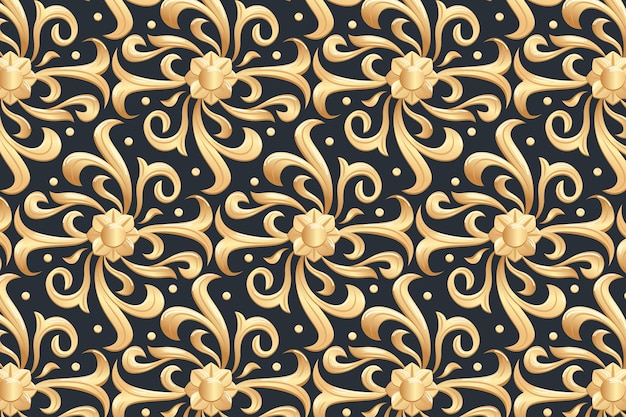 Free Vector golden ornamental floral background