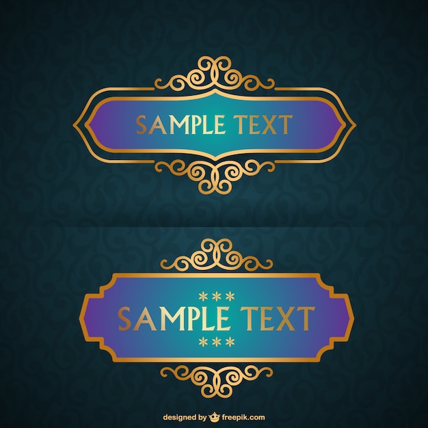 Free Vector golden and ornamental frames