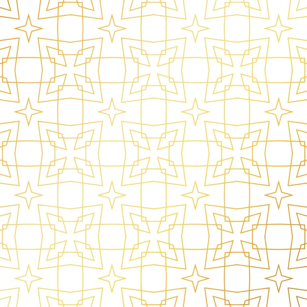 Golden pattern with abstract shapes