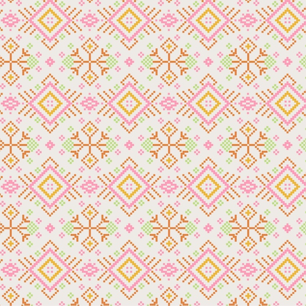 Golden pink songket pattern