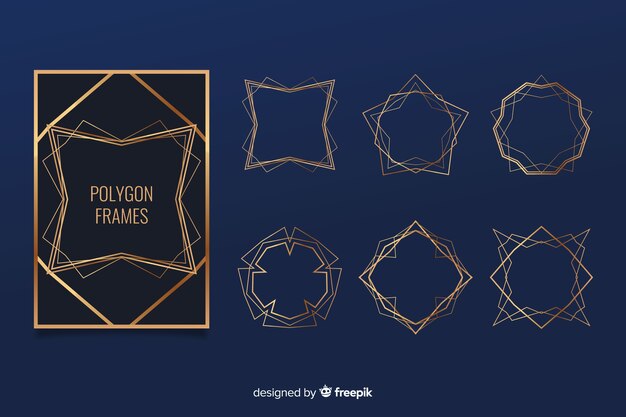 Golden polygonal frame pack