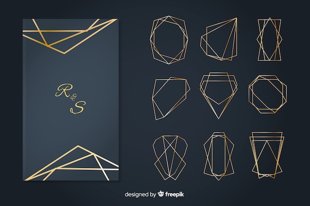 Golden polygonal frame set