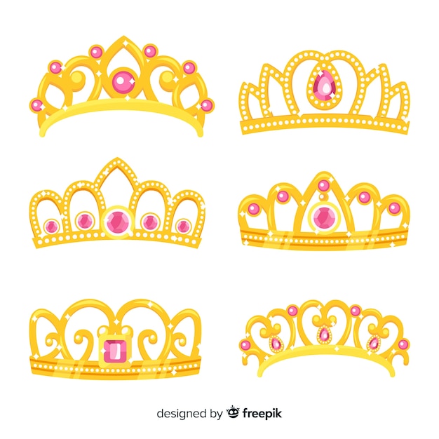 Golden princess tiara collection