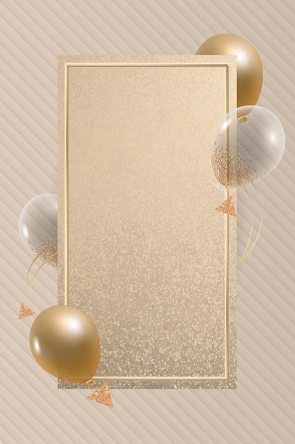 Golden rectangle balloons frame design