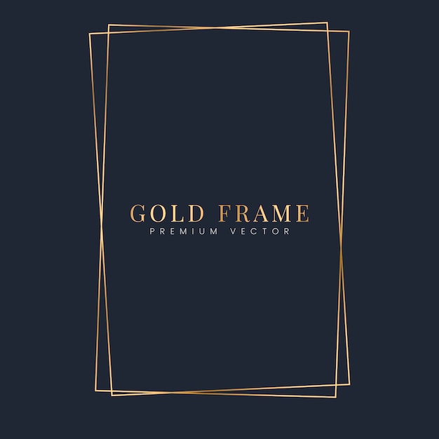 Golden rectangle frame template vector