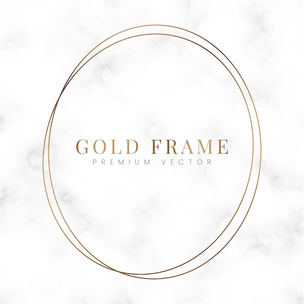 Free Vector golden round frame template vector