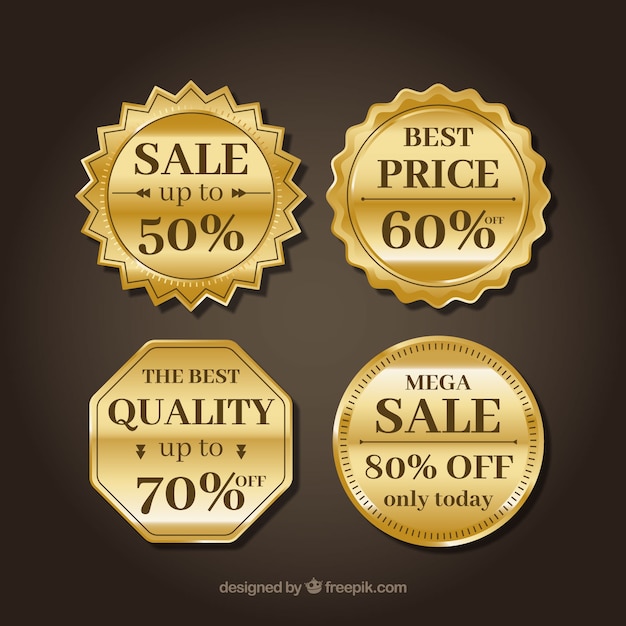 Golden sale badges