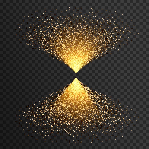 Free Vector golden sparkles light effect