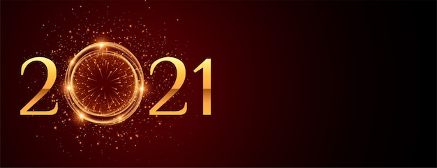  golden sparkling banner for happy new year