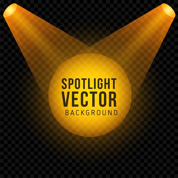 Free Vector golden spotlight 