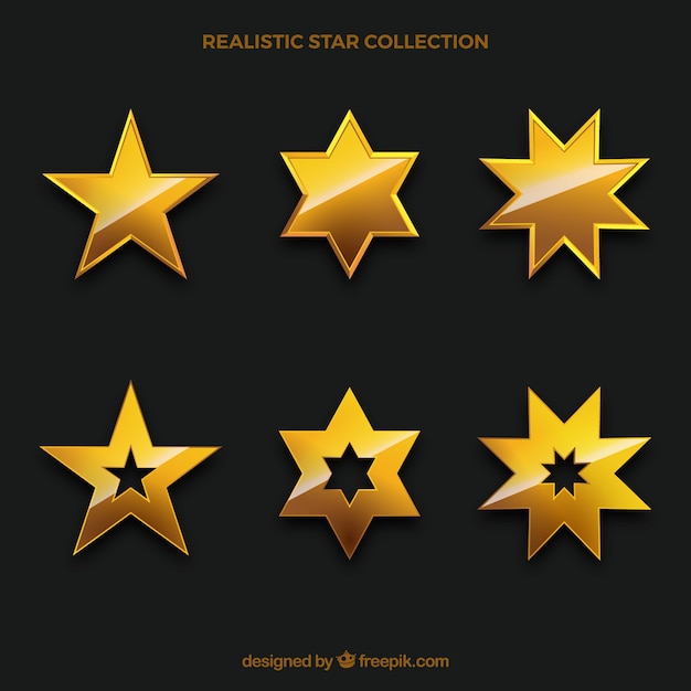 Golden star set