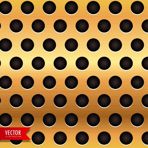 Free Vector golden texture with black circles