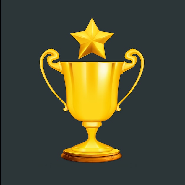 Free vector golden trophy design