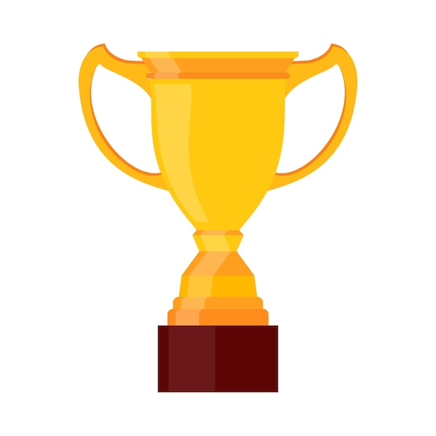 Free Vector golden trophy on white background