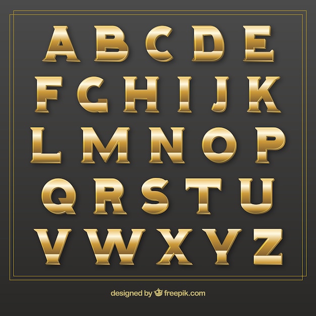 Golden typography