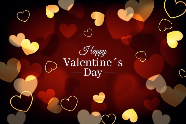 Free Vector golden valentine's day background