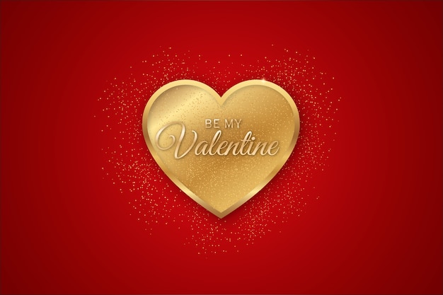 Free Vector golden valentines day background