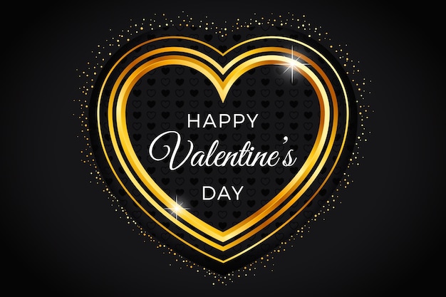 Golden valentines day background