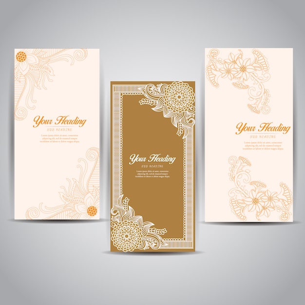 Golden vertical banner design