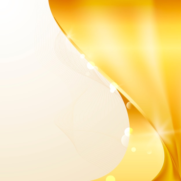 Golden wave abstract background vector