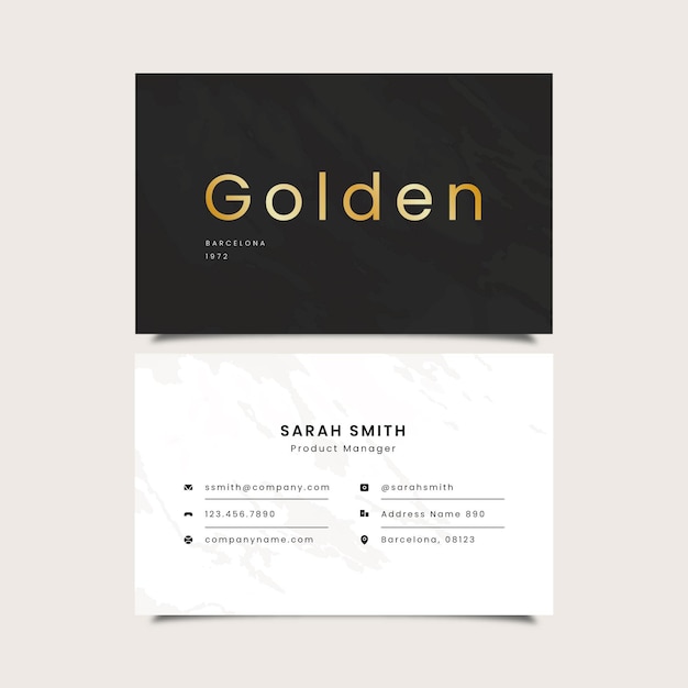 Golden word business card