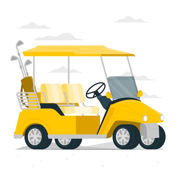 Golf cart concept illustration