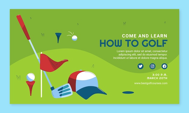 Free Vector golf club template design