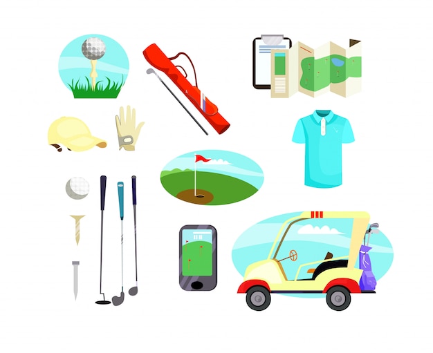 Golf equipment icons