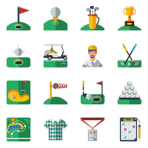  Golf Icons Set 