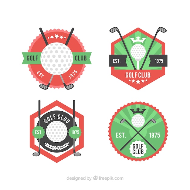 Free Vector golf label set