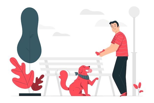 Free Vector good doggy illustration concept