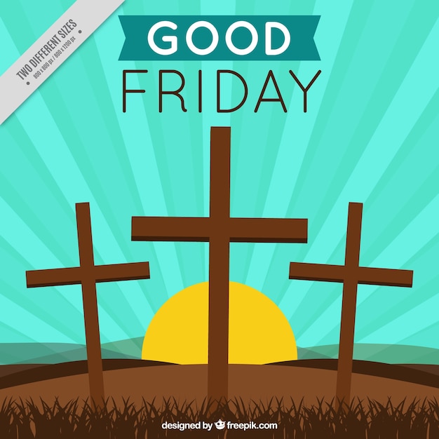 Free Vector good friday background with crosses