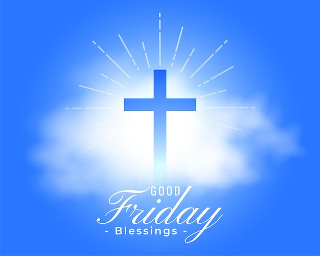 Good friday divine background with cloudy effect for god worship