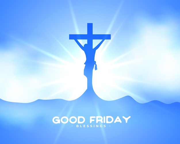 Free Vector good friday or easter day blessing background with light effect