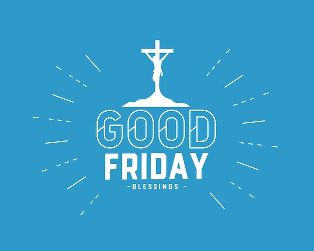 Free Vector good friday or easter week greeting background in modern style