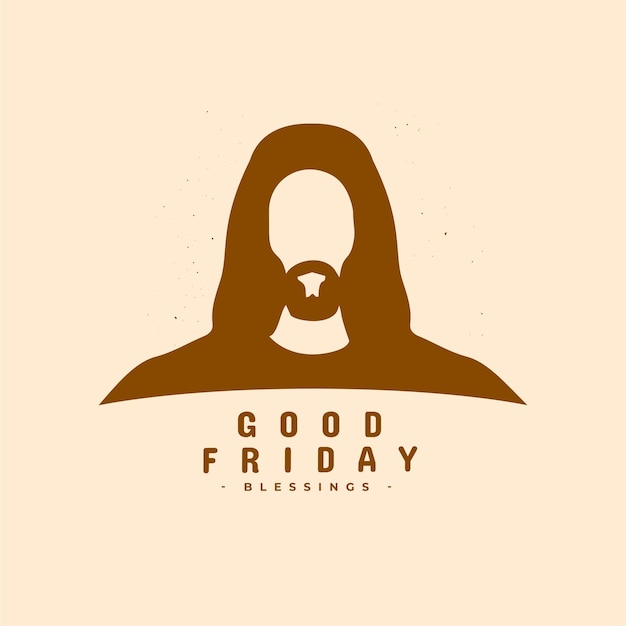 Free Vector good friday greeting card for god blessing and belief