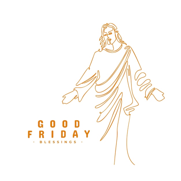 Free Vector good friday religious background for christian themed project