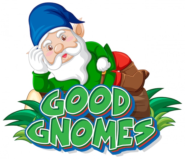 Good gnomes logo on white background