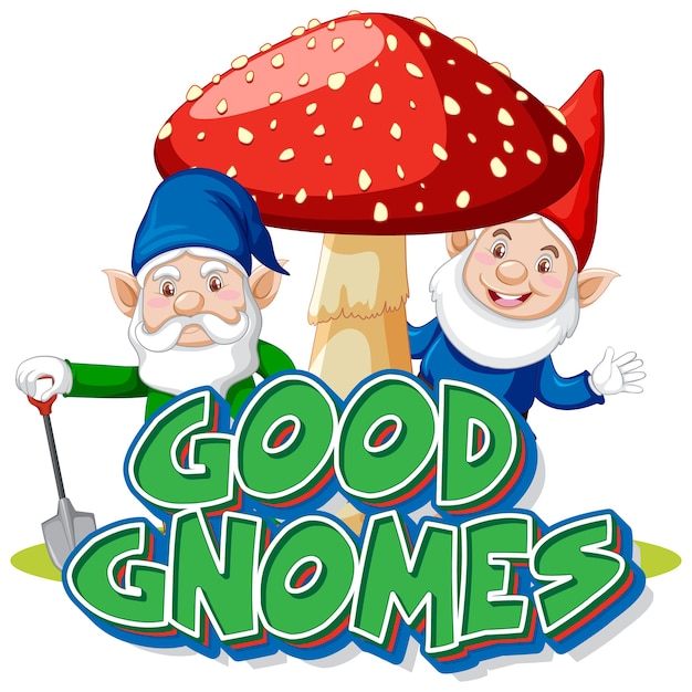 Free Vector good gnomes logo on white background