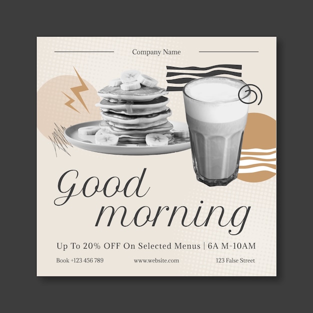 Good morning instagram post template design