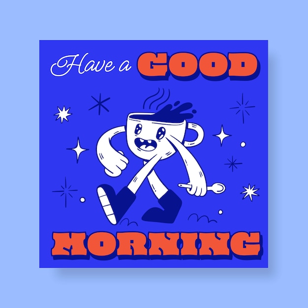 Good morning instagram post template design