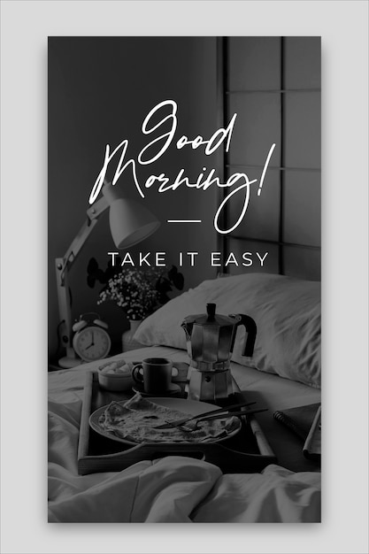 Free Vector good morning instagram template design