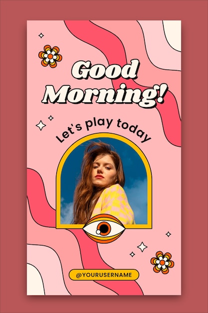 Good morning instagram template design