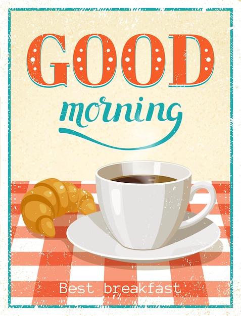 Free Vector good morning poster